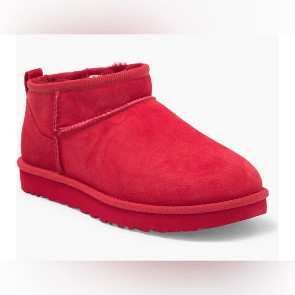 Ugg Ultra Mini Classic Boots Red Samba Size 7 New - Picture 14 of 14